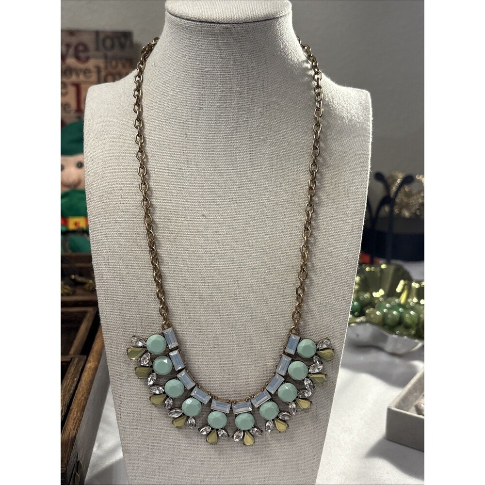 J CREW GOLD TONE STATEMENT NECKLACE DESIGNER SIGNED